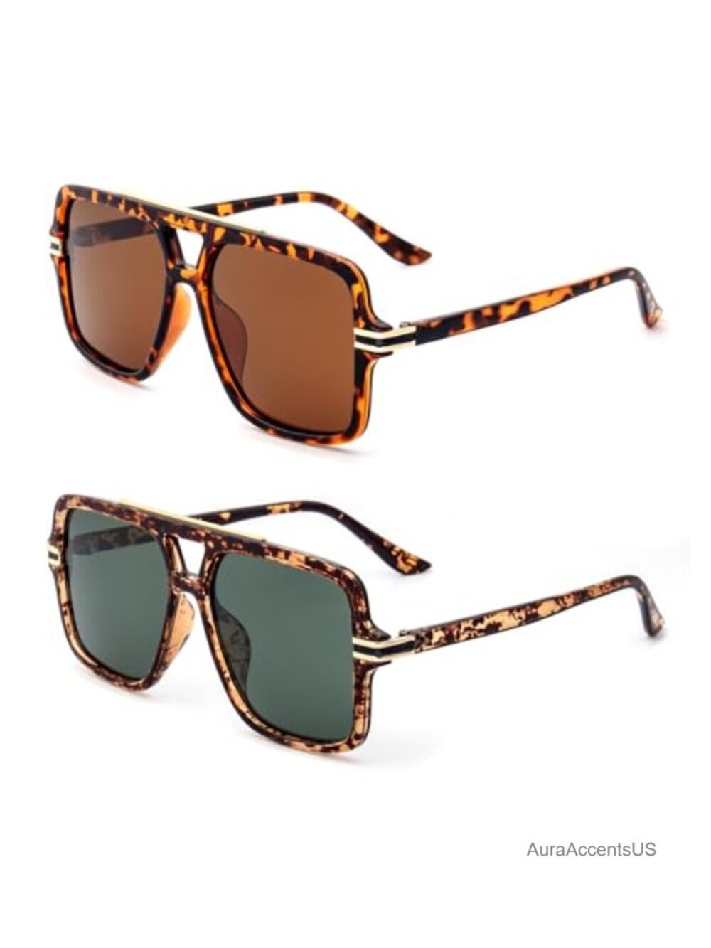 Oversized Rectangular Polarized Sunglasses UV400 Full Frame for Driving Outdoor